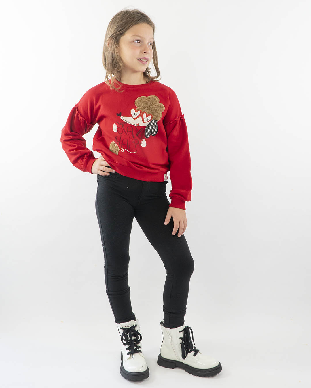 Pantalone elasticizzato in felpa con elastico