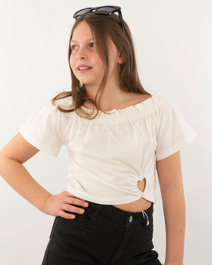 T-shirt con scollo e cuore sul fianco MAYORAL