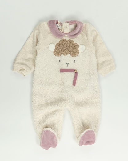 Tutina in ciniglia con inserto ricciolino MELBY