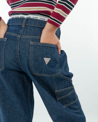 Jeans gamba larga con pences GUESS