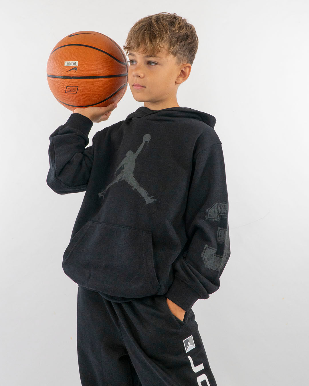 Felpa a peso medio con Jordan grigio JORDAN