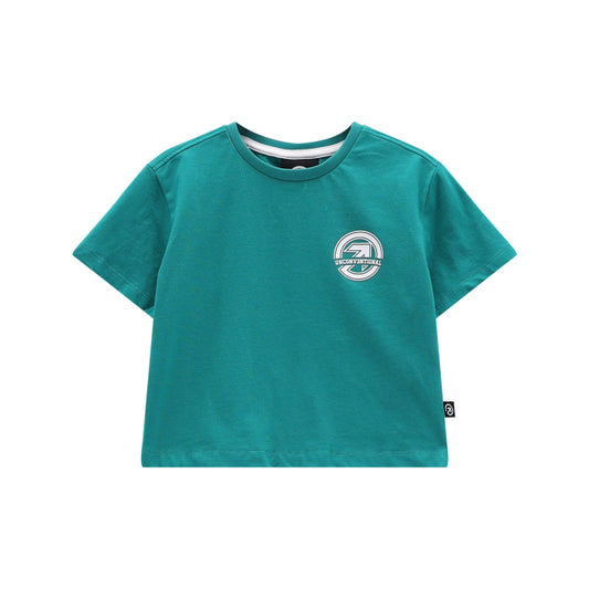 T-shirt corta con scritta 76E5775-E755 MELBY