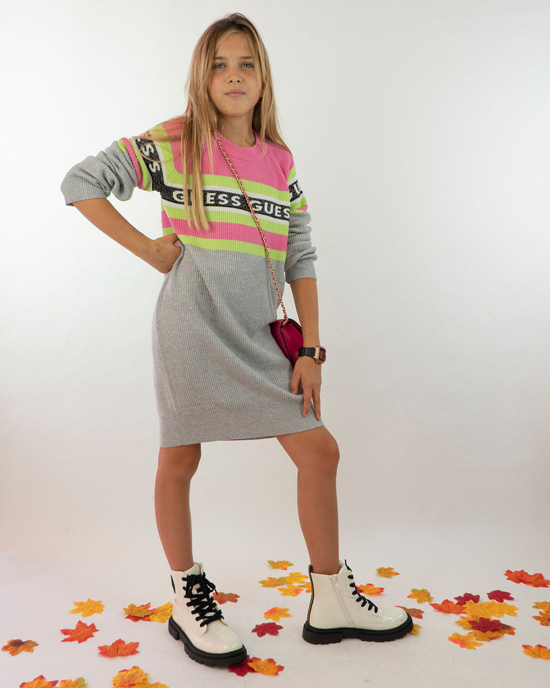 Abito in maglia a righe