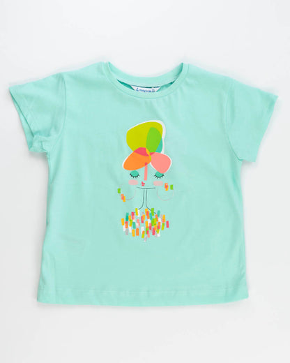 T-shirt con stampa a pennellate colorate MAYORAL