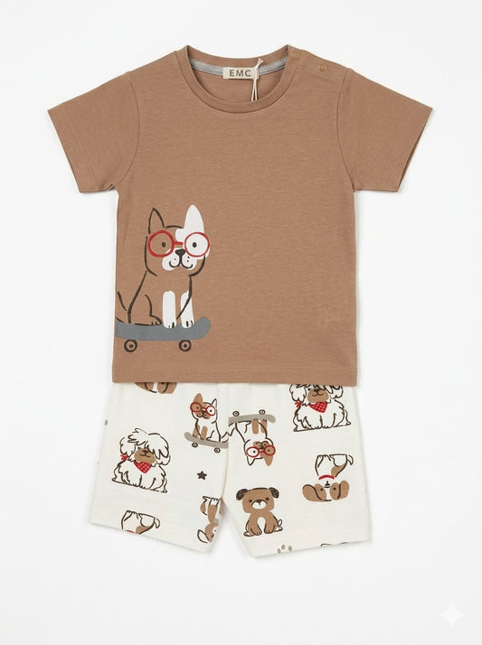 Completo 2 pz. con cagnolini art.CO3772-5200 EMC