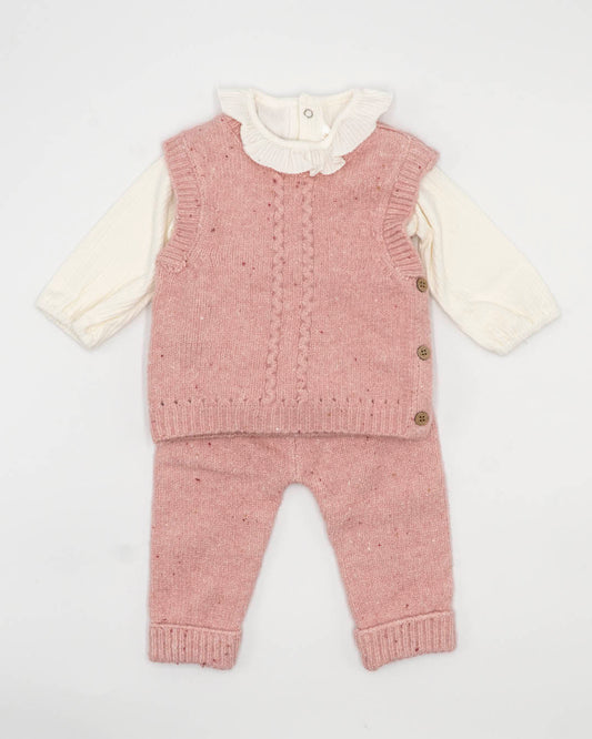 Completo 3 pezzi in maglia con smanicato MAYORAL