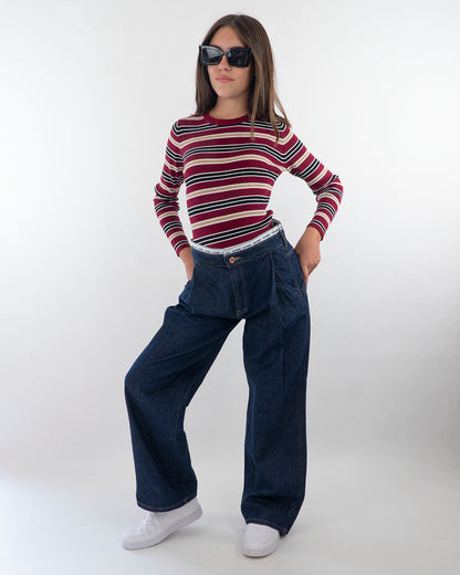 Maglioncino rigato a costine con lurex GUESS