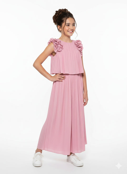 Completo 2 pz. plissettato con rouges ABEL & LULA