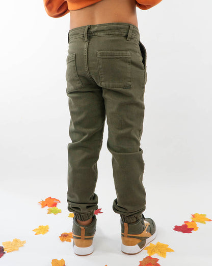 Pantaloni elasticizzati con elastico in caviglia