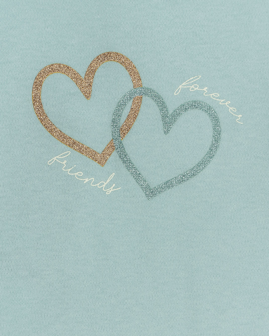 T-shirt manica lunga con cuori glitterati I DO