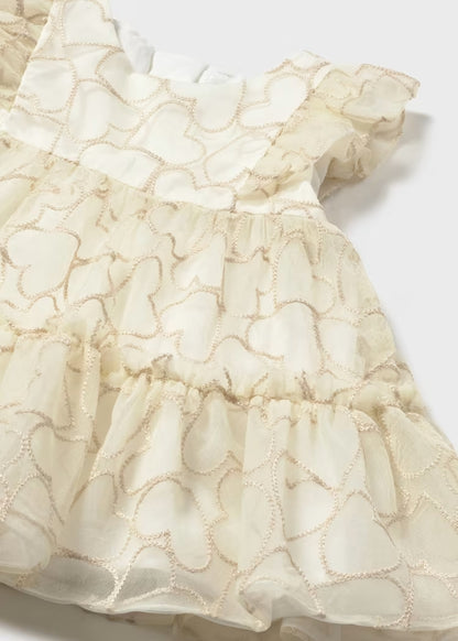 Abito con tulle a cuori art.1890-44 MAYORAL