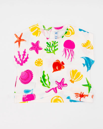Completo 3 pz. con due t-shirt tema mare MAYORAL