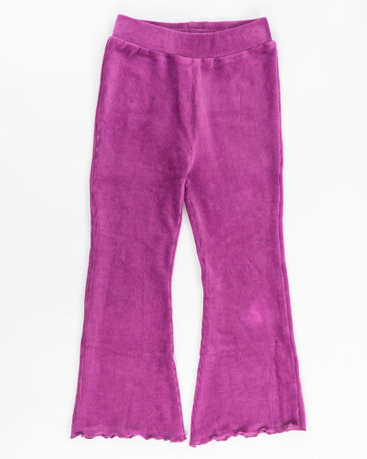 Leggings a zampa in ciniglia rigata  MELBY