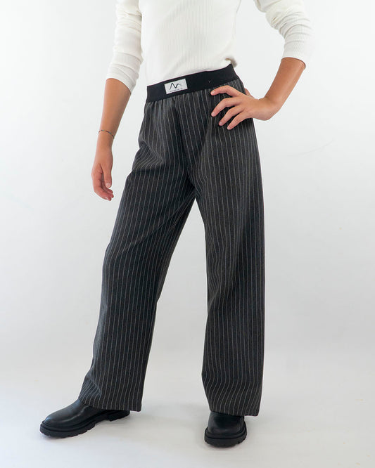Pantaloni larghi elasticizzati gessati MAYORAL