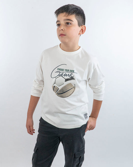 T-shirt manica lunga con palloni MAYORAL