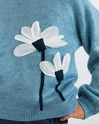 Maglione con fiori applicati MAYORAL