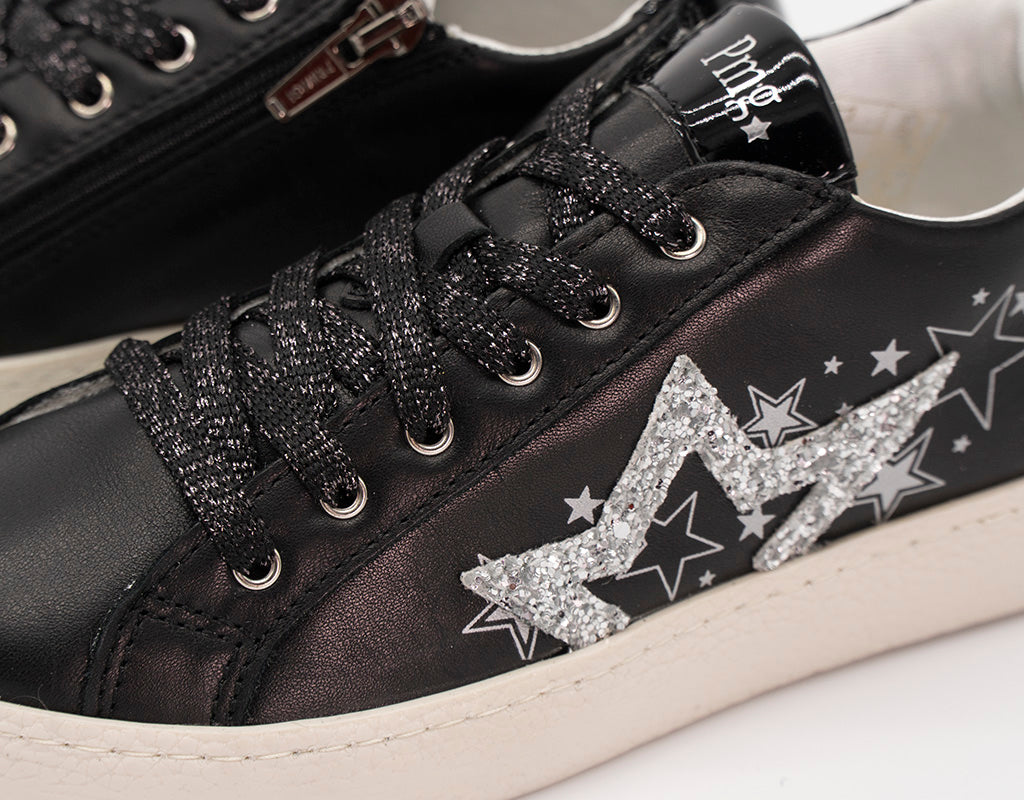 Scarpe con laccio,zip e stella glitterata PRIMIGI