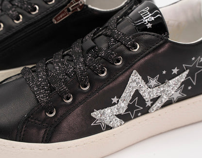 Scarpe con laccio,zip e stella glitterata PRIMIGI