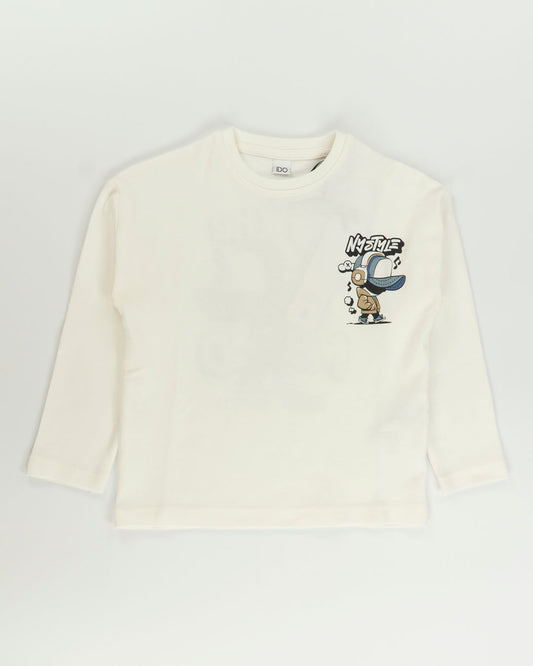 T-shirt manica lunga con bimbo con cuffie I DO