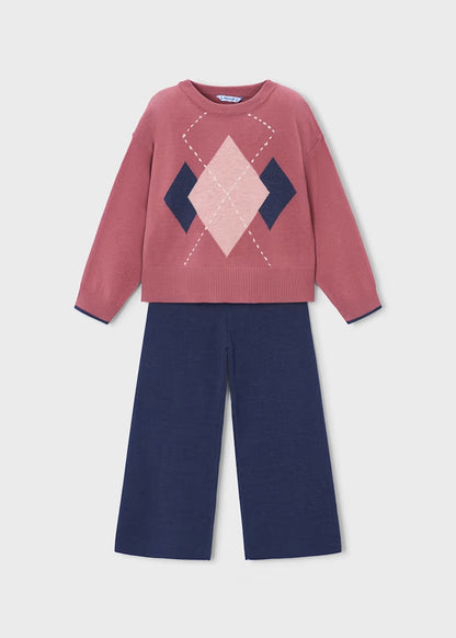 Completo in maglia con rombi art.4.527-066 MAYORAL