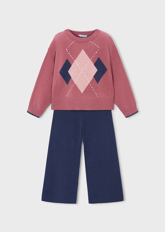 Completo in maglia con rombi art.4.527-066 MAYORAL