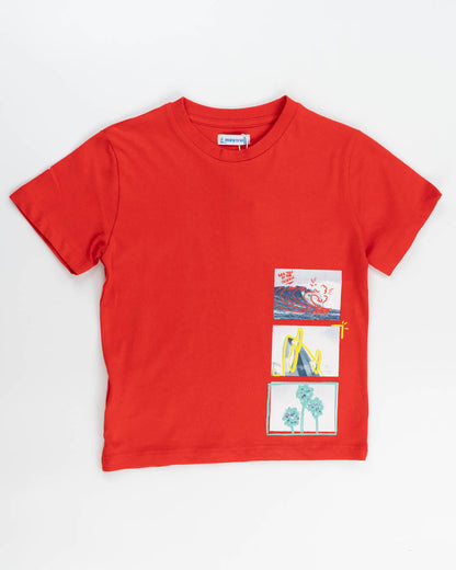 T-shirt con quadri laterali in rilievo MAYORAL
