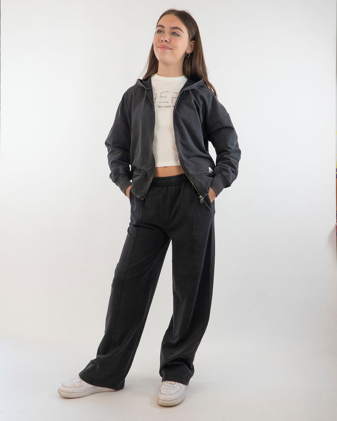 Felpa aperta felpata effetto vissuto I DO