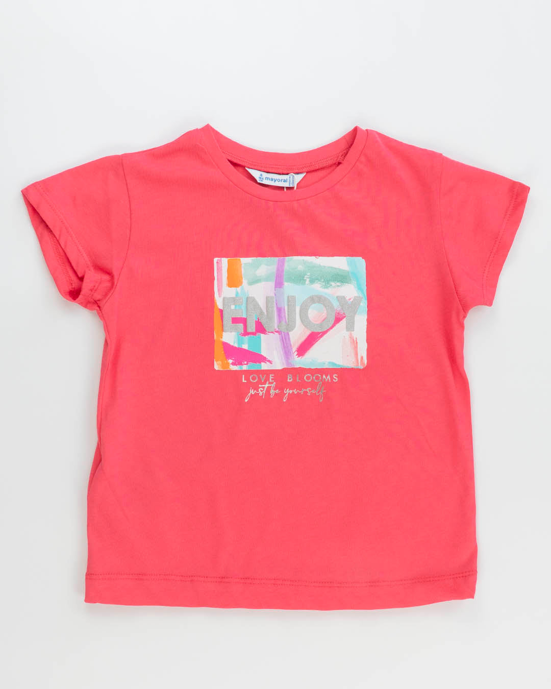 T-shirt manica corta con scritta glitterataMAYORAL