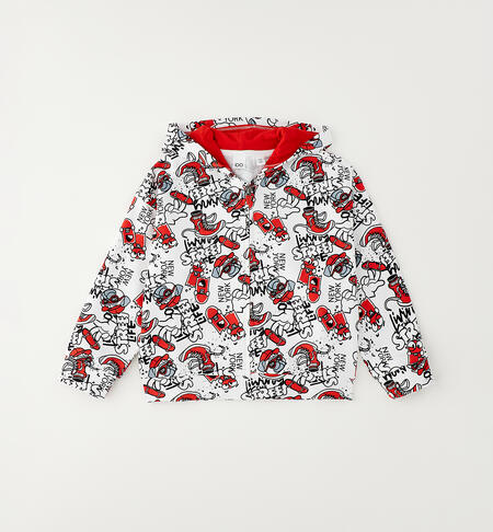 Felpa aperta in cotone con stampe  I DO