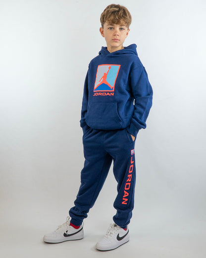 Pantaloni felpati con logo gommato arancioneJORDAN