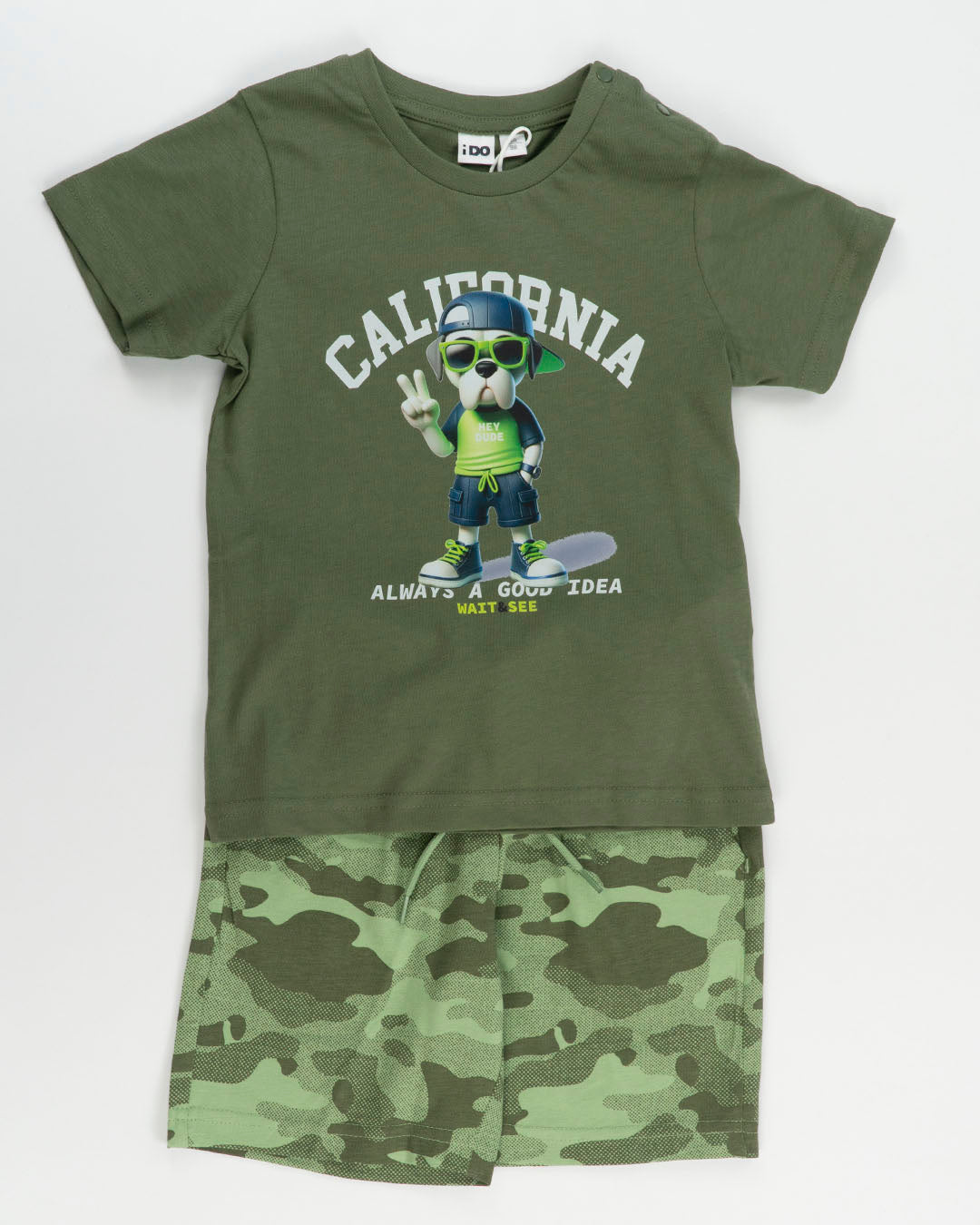 Completo 2 pz. con bermuda camouflage I DO