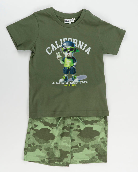 Completo 2 pz. con bermuda camouflage I DO