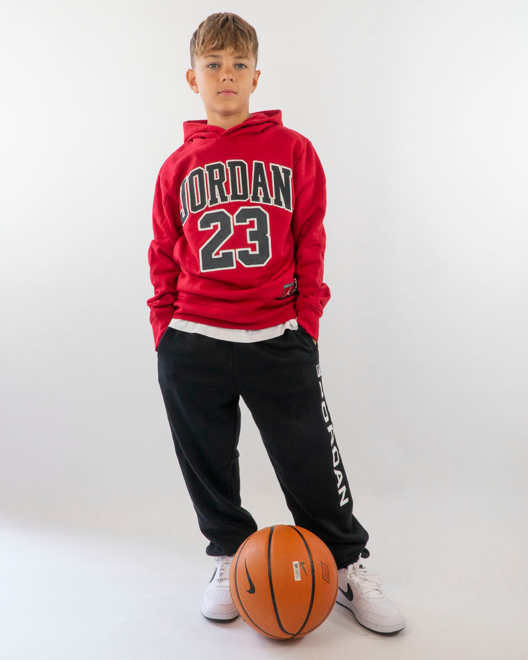Felpa felpata con scritta gommata JORDAN