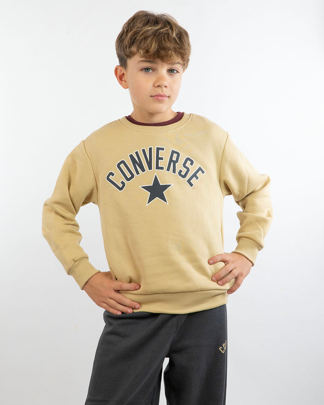 Tuta 2 pezzi felpata con scritta e stella CONVERSE