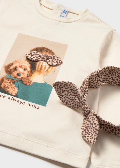 T-shirt con fascetta animalier art.2.003-90MAYORAL