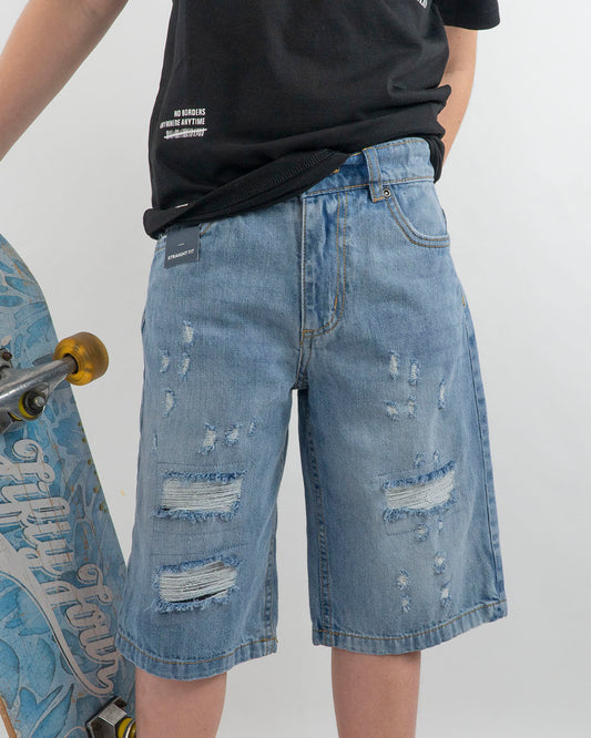 Jeans bermuda con finti strappi I DO