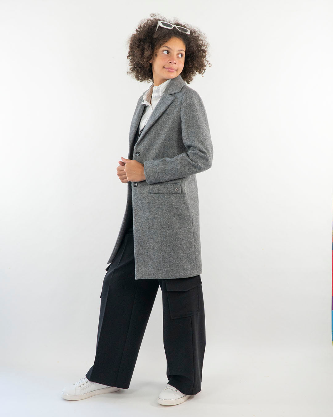 Cappotto in panno a due bottoni KOCCA