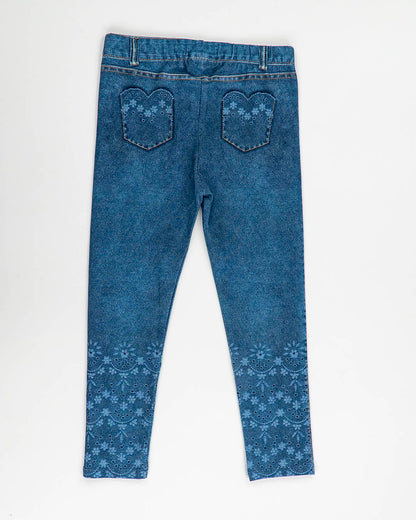 Leggings stampa jeans