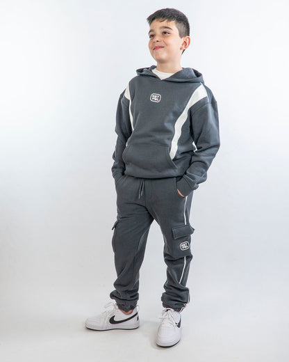 Tuta felpata bicolor con pantaloni cargo I DO