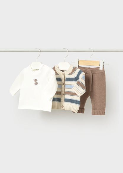 Completo 3 pz.rigato in maglia art.2.522-86MAYORAL