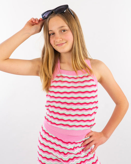 Top crochet ad ondine colorate GUESS