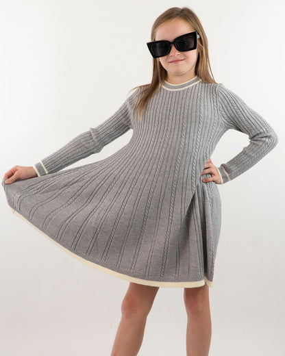 Abito svasato in maglia con treccine MAYORAL