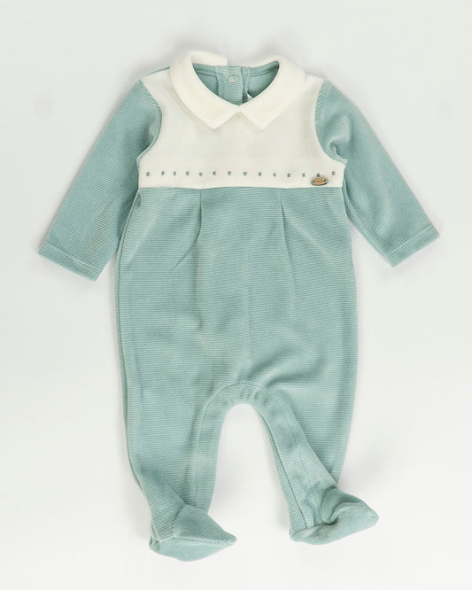 Tutina con colletto in ciniglia rigata MAYORAL