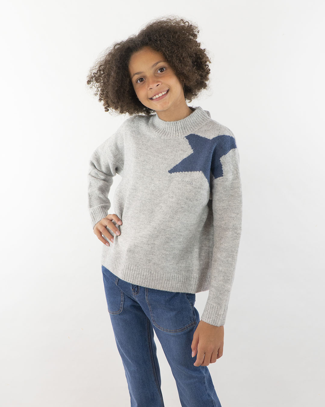Maglione girocollo con stella