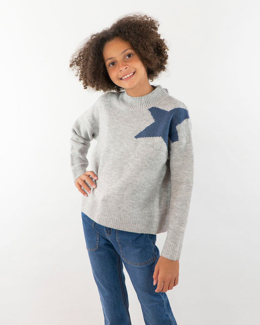 Maglione girocollo con stella