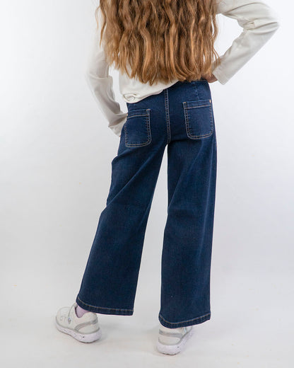 Jeans largo con cuciture a contrasto MAYORAL