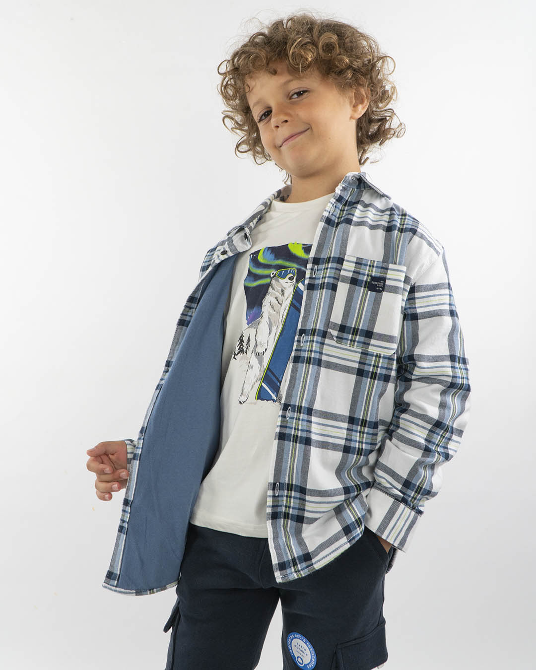 Camicia foderata in cotone
