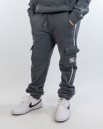 Tuta felpata bicolor con pantaloni cargo I DO