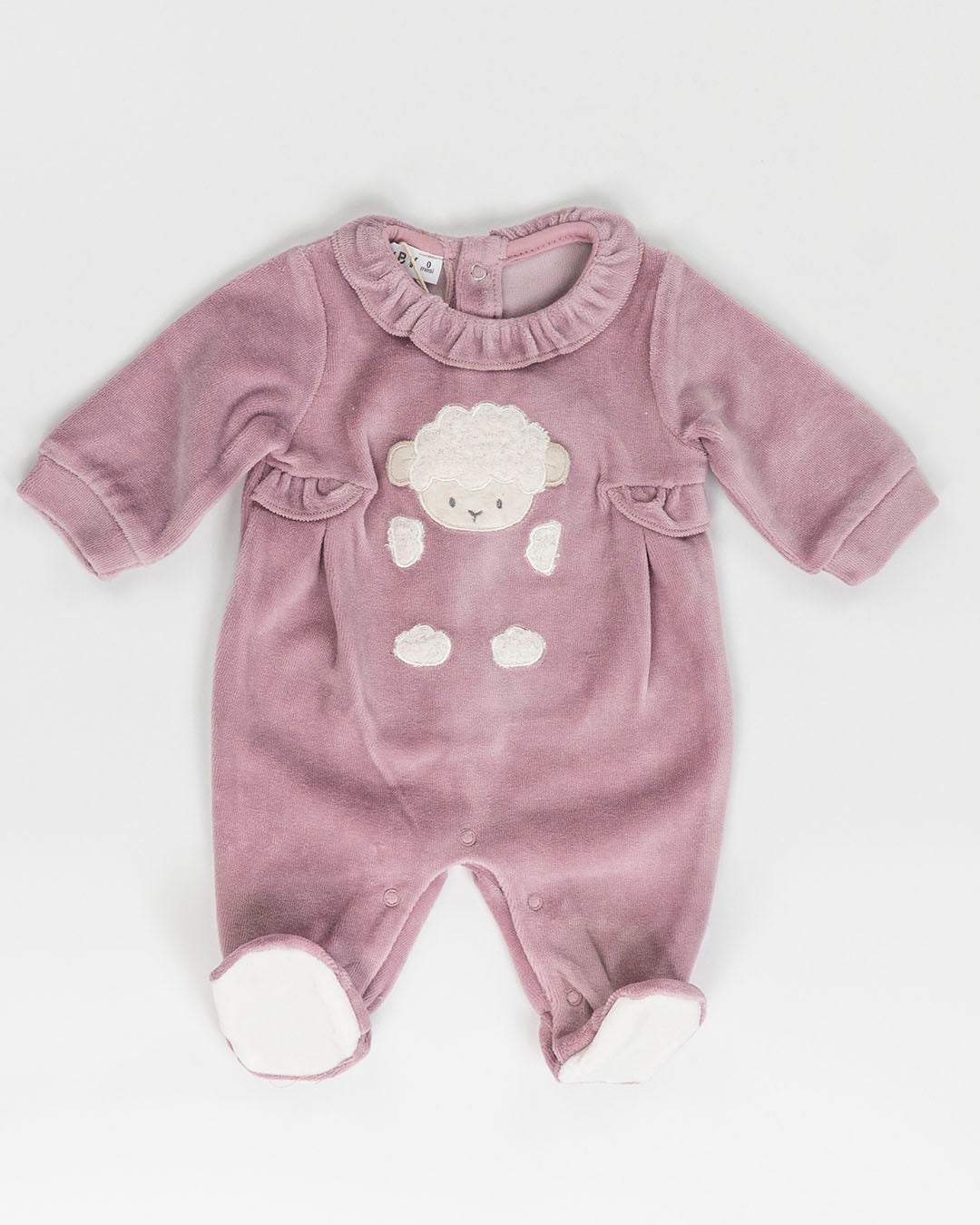 Tutina in ciniglia con colletto e pecorella  MELBY