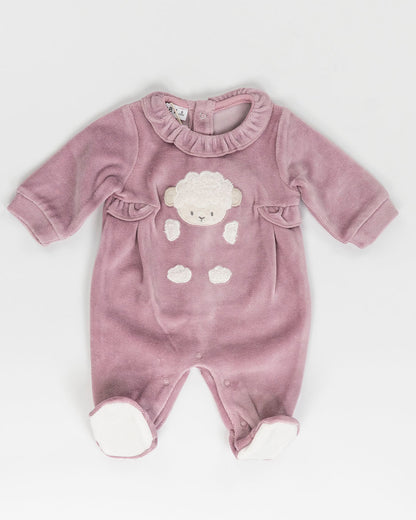 Tutina in ciniglia con colletto e pecorella  MELBY